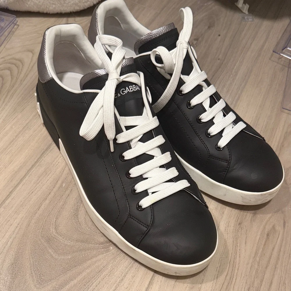 Dolce & Gabbana Black and Metallic Sneakers - Picture 2 of 3